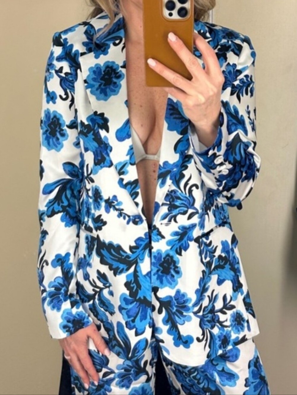 Christian Lacroix Floral Single Button Blazer